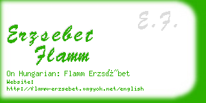 erzsebet flamm business card